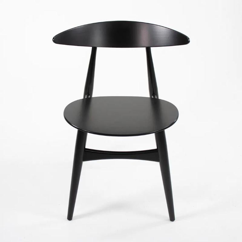 Veneer 2021 CH33T Dining Chair by Hans Wegner for Carl Hansen in Black Beech  For Sale