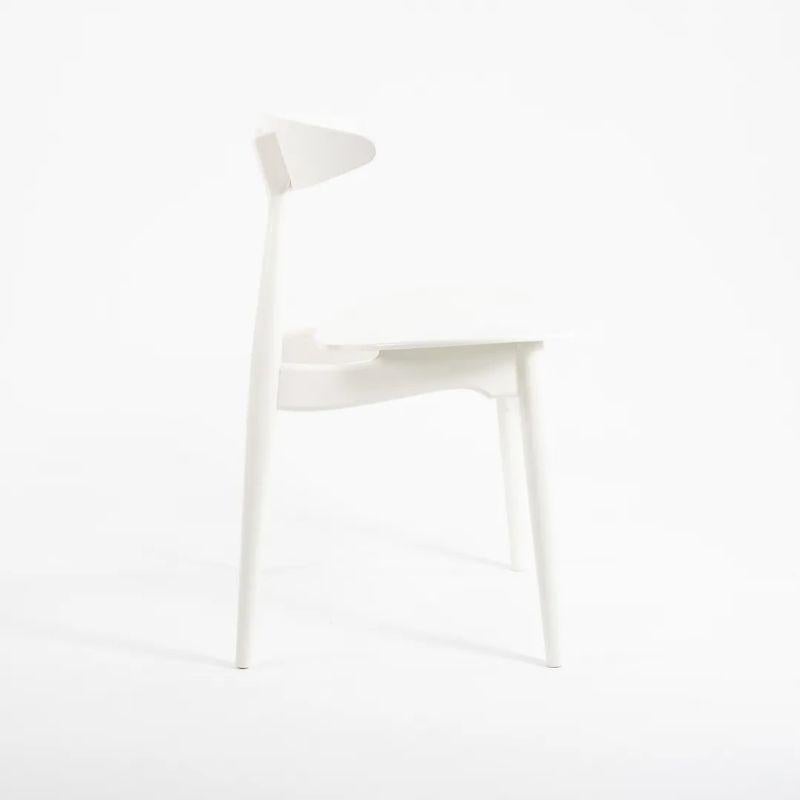 Beech 2021 CH33T Dining Chair by Hans Wegner for Carl Hansen in White 3x Available For Sale