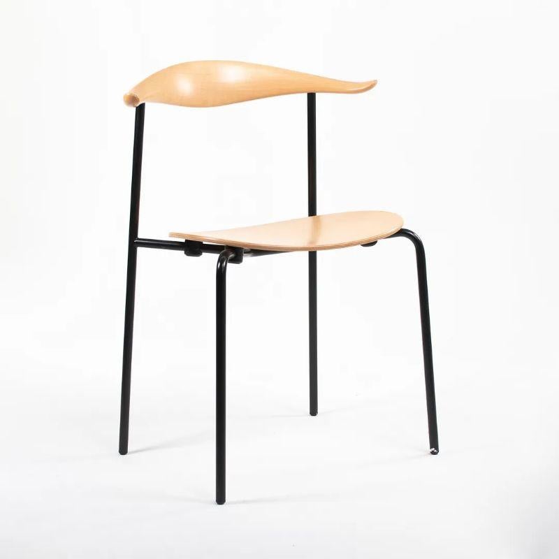 2021 CH88T Dining Chair by Hans Wegner for Carl Hansen in Beech with Black Frame For Sale 2