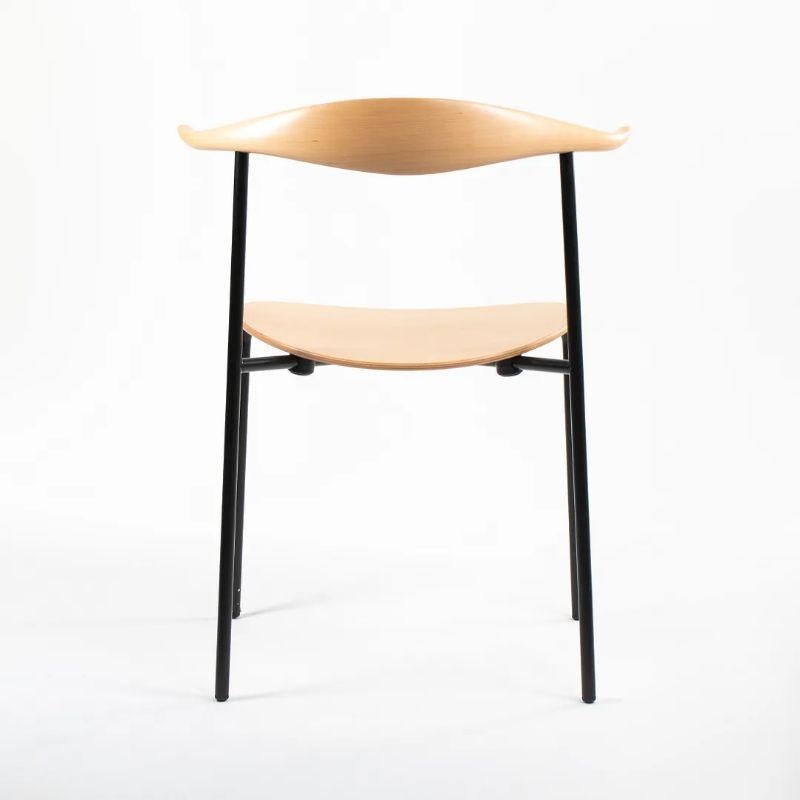 Powder-Coated 2021 CH88T Dining Chair by Hans Wegner for Carl Hansen in Beech with Black Frame For Sale