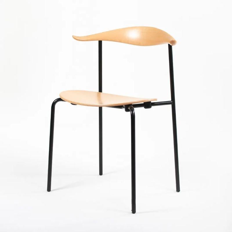 2021 CH88T Dining Chair by Hans Wegner for Carl Hansen in Beech with Black Frame In Good Condition For Sale In Philadelphia, PA