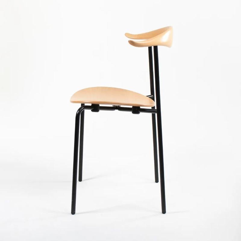 2021 CH88T Dining Chair by Hans Wegner for Carl Hansen in Oil Oak w/ Black Frame In Good Condition For Sale In Philadelphia, PA
