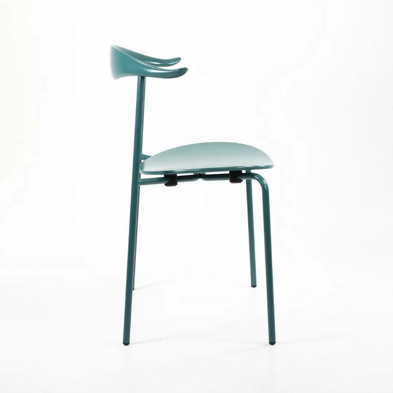 Scandinavian Modern 2021 CH88T Dining Chair by Hans Wegner for Carl Hansen in Turquoise Beech  For Sale