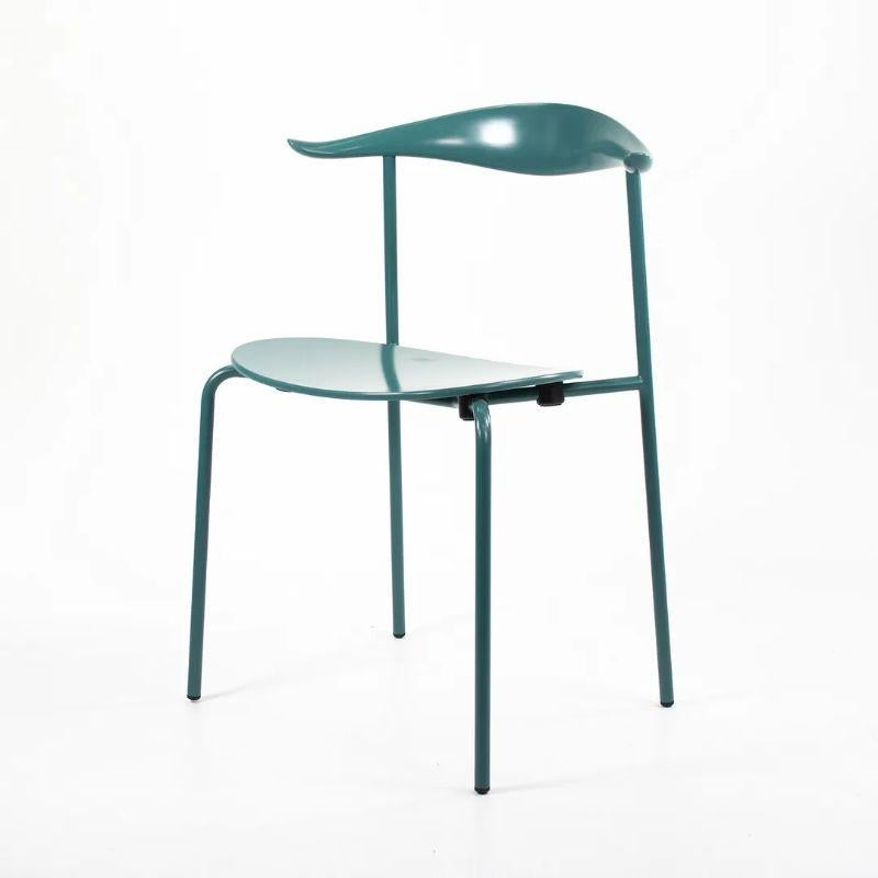 Steel 2021 CH88T Dining Chair by Hans Wegner for Carl Hansen in Turquoise Beech  For Sale