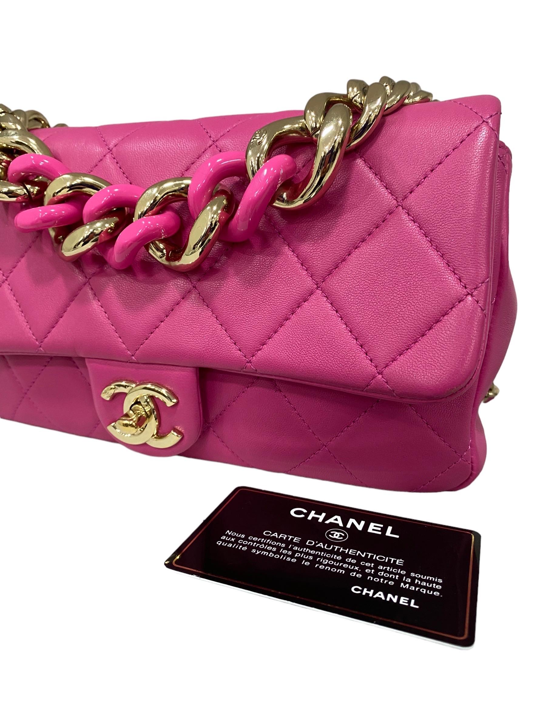 Chanel 19 Rosa Umhängetasche  im Angebot 7