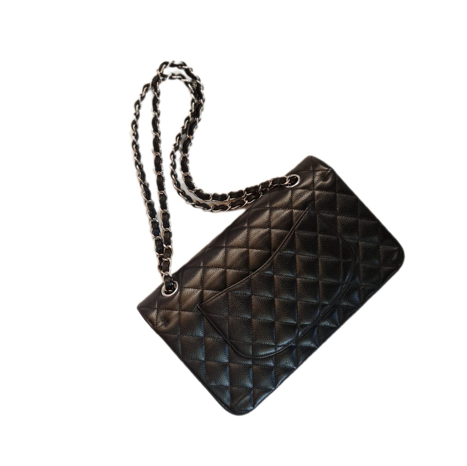 2021 Chanel Black Caviar Classic Double Flap Bag SHW 4