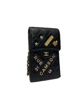 2021 Chanel Black Leather Cambon Pochette