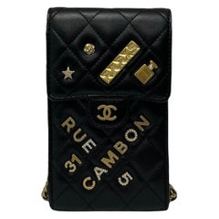 2021 Chanel Black Leather Cambon Pochette