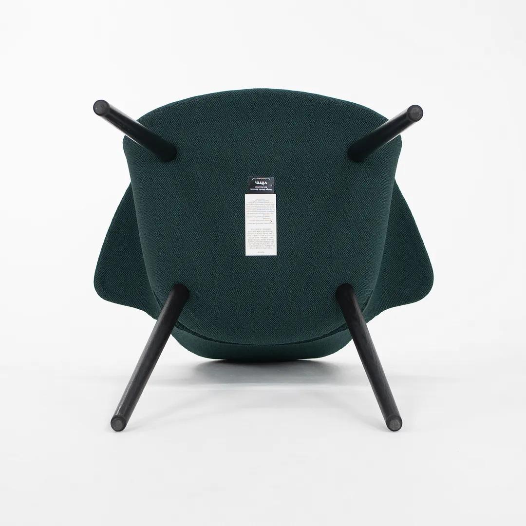 2021 Charles Eames & Eero Saarinen Organic Chair by Vitra in Dark Green Fabric For Sale 3