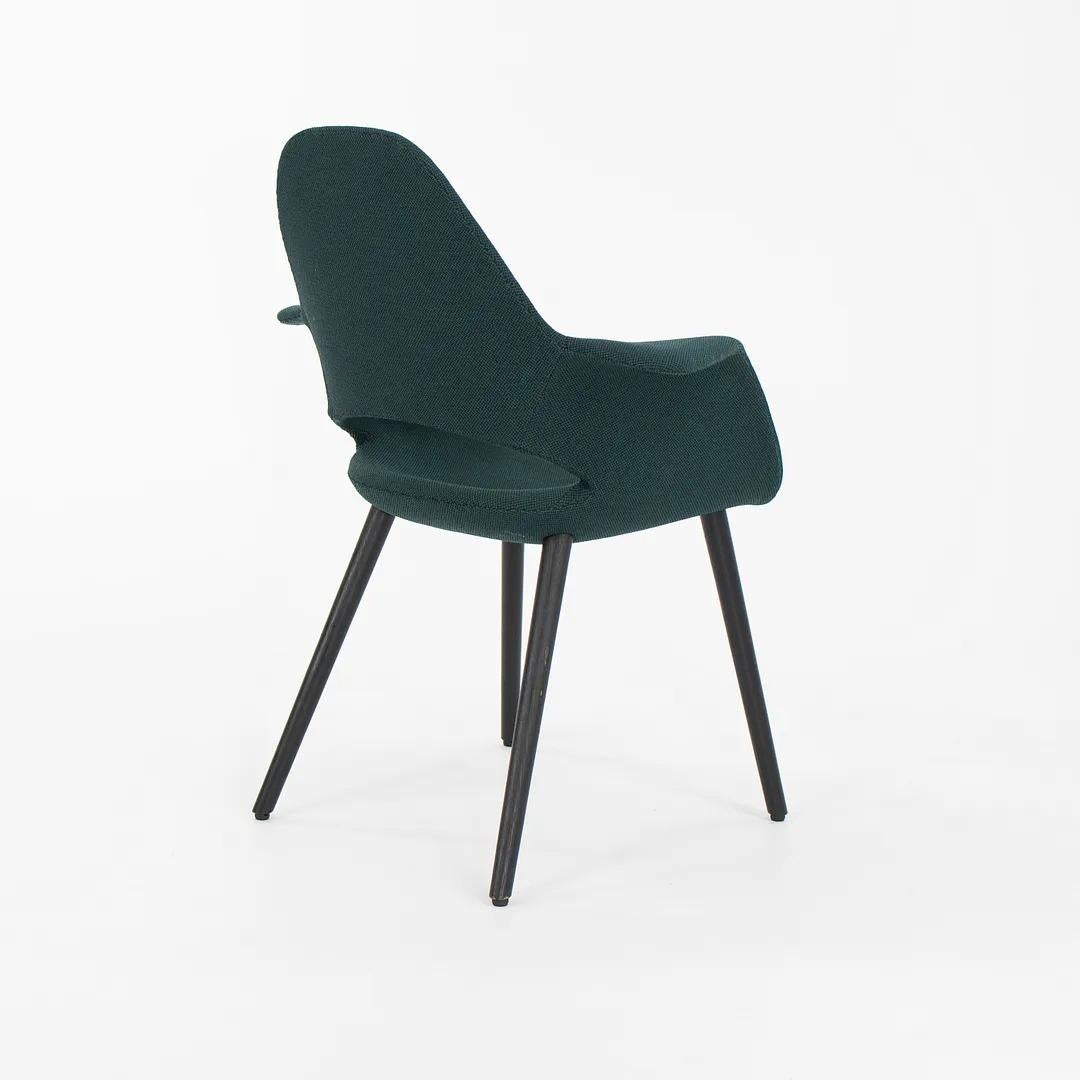Modern 2021 Charles Eames & Eero Saarinen Organic Chair by Vitra in Dark Green Fabric For Sale