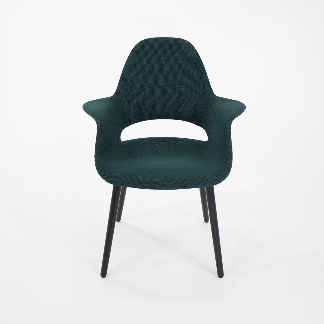 German 2021 Charles Eames & Eero Saarinen Organic Chair by Vitra in Dark Green Fabric For Sale