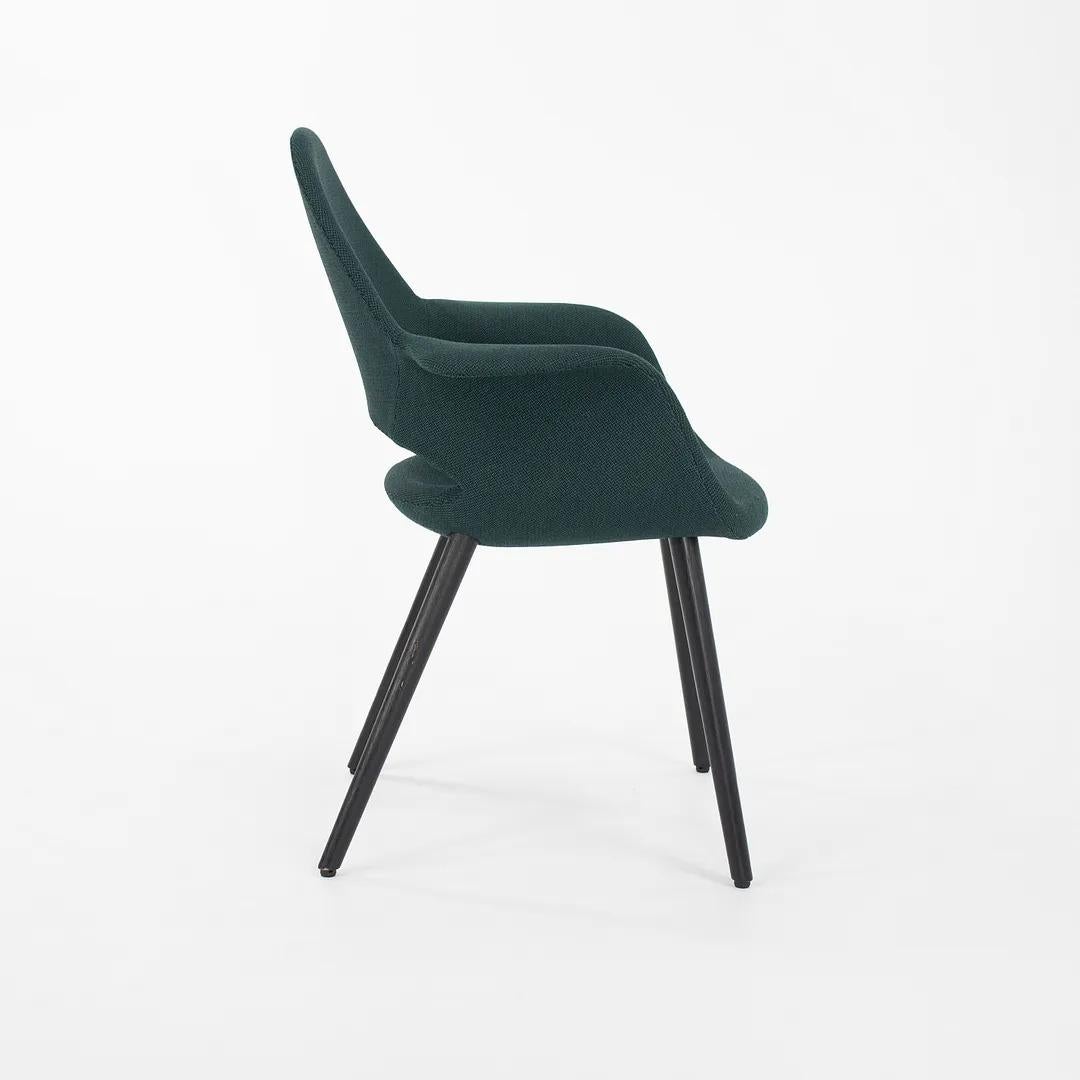 2021 Charles Eames & Eero Saarinen Organic Chair by Vitra in Dark Green Fabric In Good Condition For Sale In Philadelphia, PA