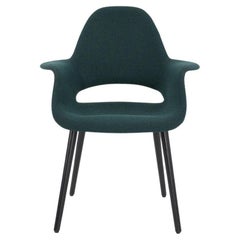 2021 Charles Eames & Eero Saarinen Organic Chair by Vitra in Dark Green Fabric