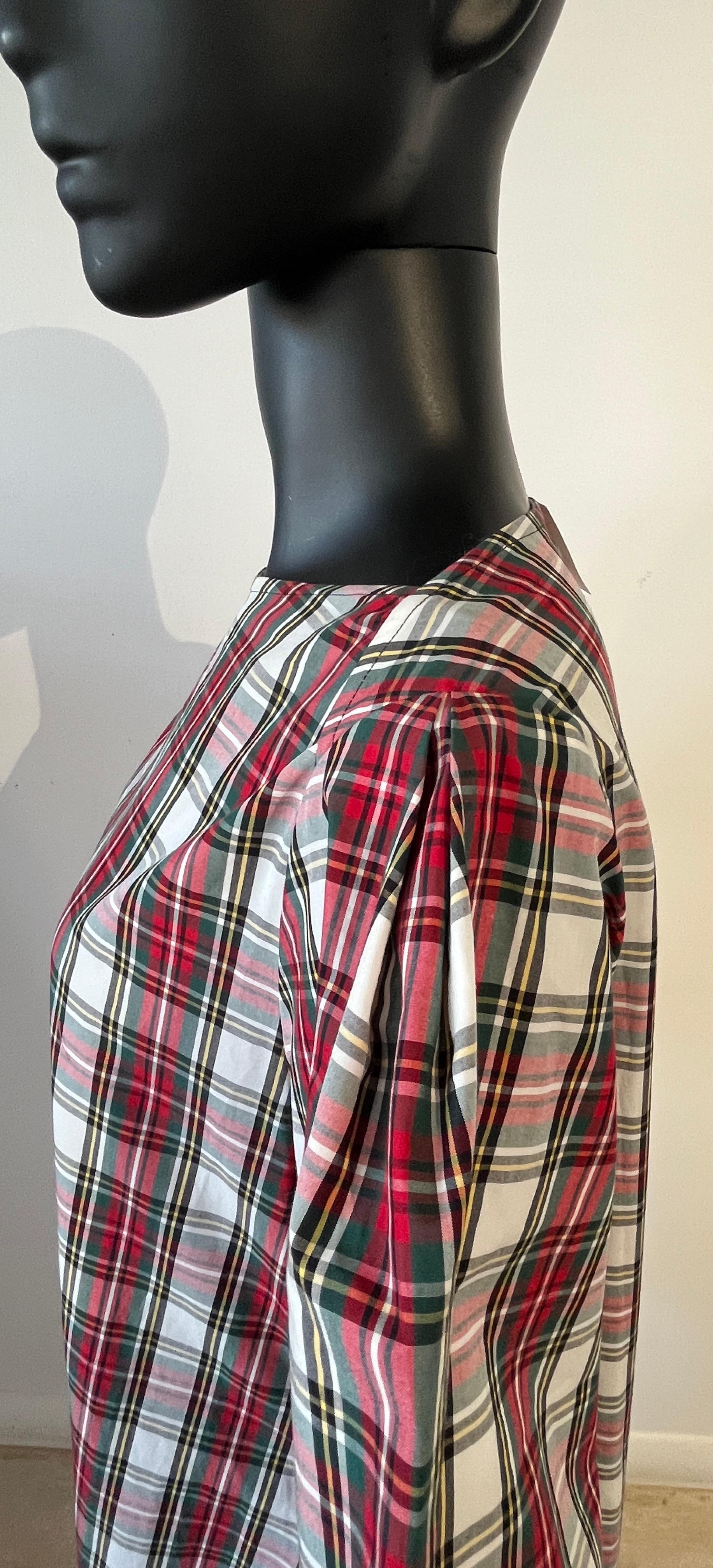 2021 Comme des Garçons kariert  Schottenkleid im Angebot 9