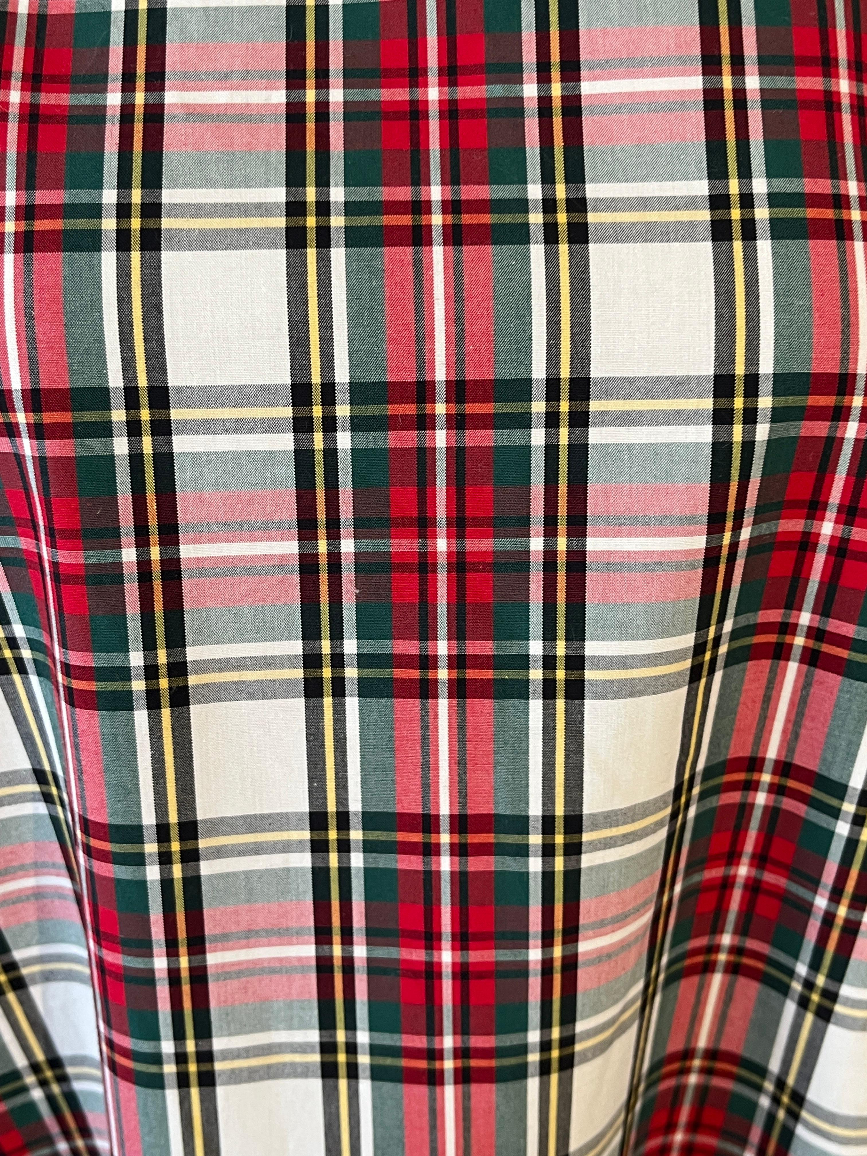 2021 Comme des Garçons kariert  Schottenkleid (Schwarz) im Angebot