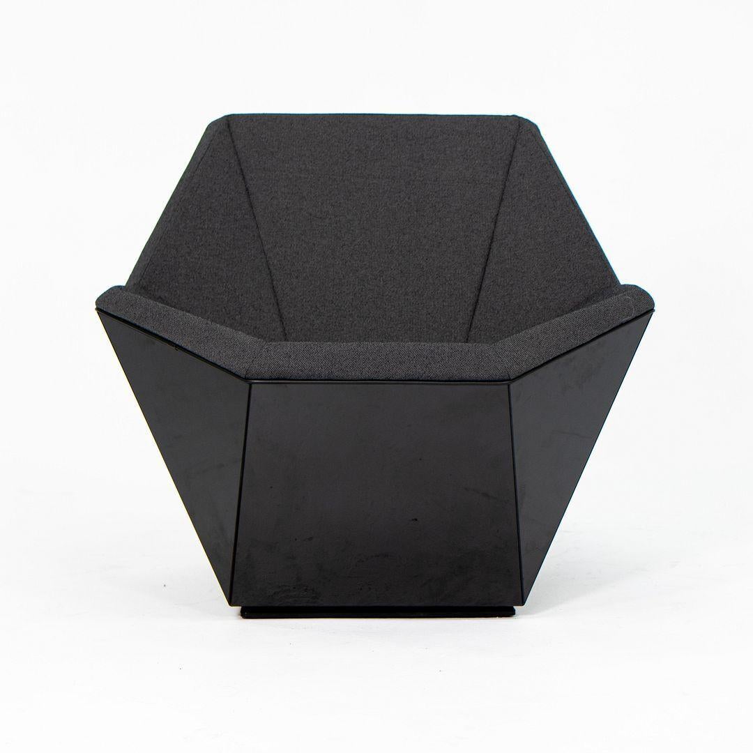 American 2021 David Adjaye for Knoll Washington Prism Lounge Chair and Ottoman in Black For Sale