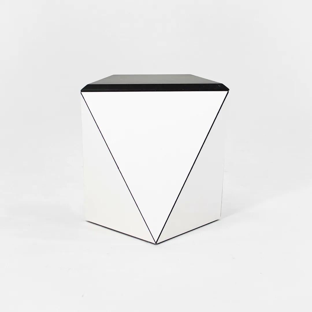 2021 David Adjaye for Knoll Washington Prism Side Table in White / Black Marble 1