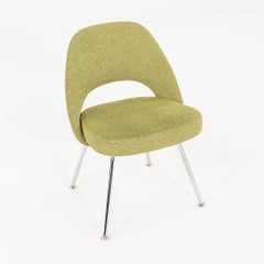 2021 Eero Saarinen for Knoll Executive Side Dining Chair in Green Fabric