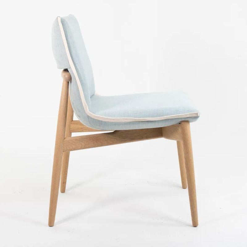 Scandinavian Modern 2021 EOO4 Dining Chair by EOOS for Carl Hansen in Blue Fabric & Oak For Sale