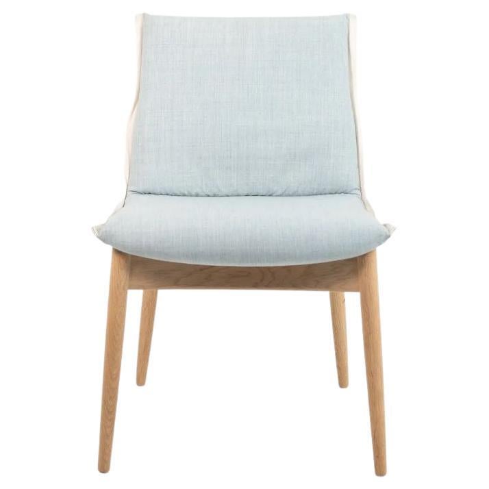 2021 EOO4 Dining Chair by EOOS for Carl Hansen in Blue Fabric & Oak