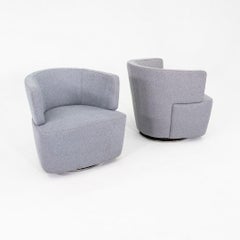 2021 EOOS for Coalesse / Walter Knoll Joel Swivel Lounge Chair in Grey Fabric