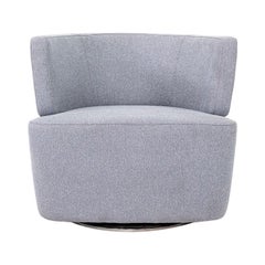 2021 EOOS for Coalesse / Walter Knoll Joel Swivel Lounge Chair in Grey Fabric