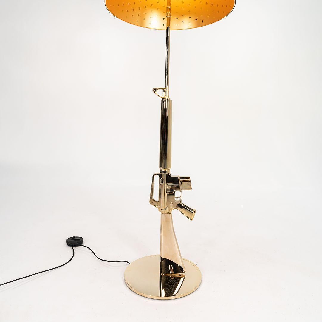 2021 Flos Gun Lounge Dimmable Floor Lamp in 18k Gold by Philippe Starck 4