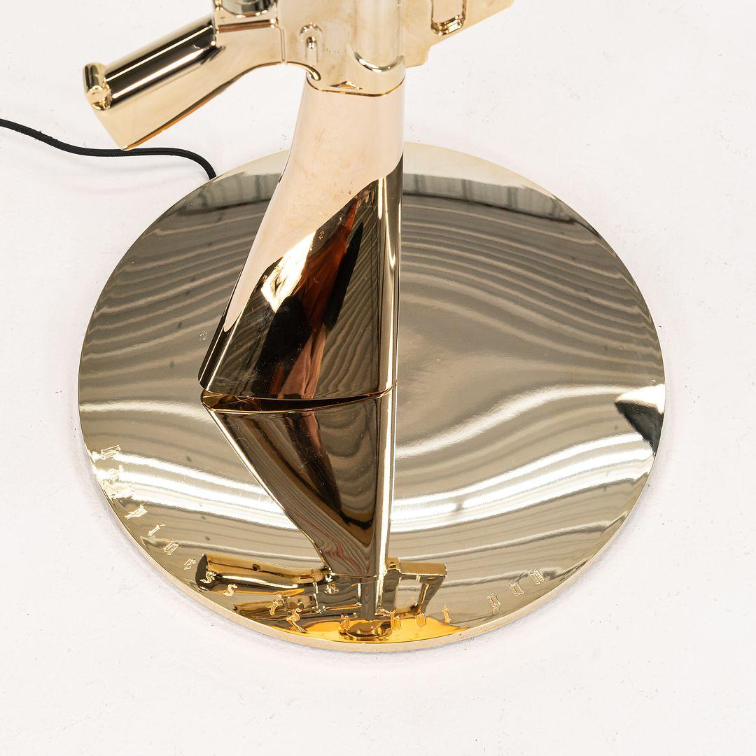 Italian 2021 Flos Gun Lounge Dimmable Floor Lamp in 18k Gold by Philippe Starck