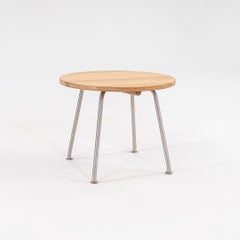 2021 Hans Wegner Carl Hansen CH415 Side / End Table 21.5 Oak Top Stainless Steel