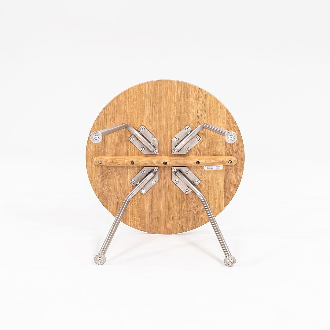 2021 Hans Wegner Carl Hansen CH415 Beistelltisch / Beistelltisch 21,5 Eichenholzplatte Edelstahl im Angebot 1