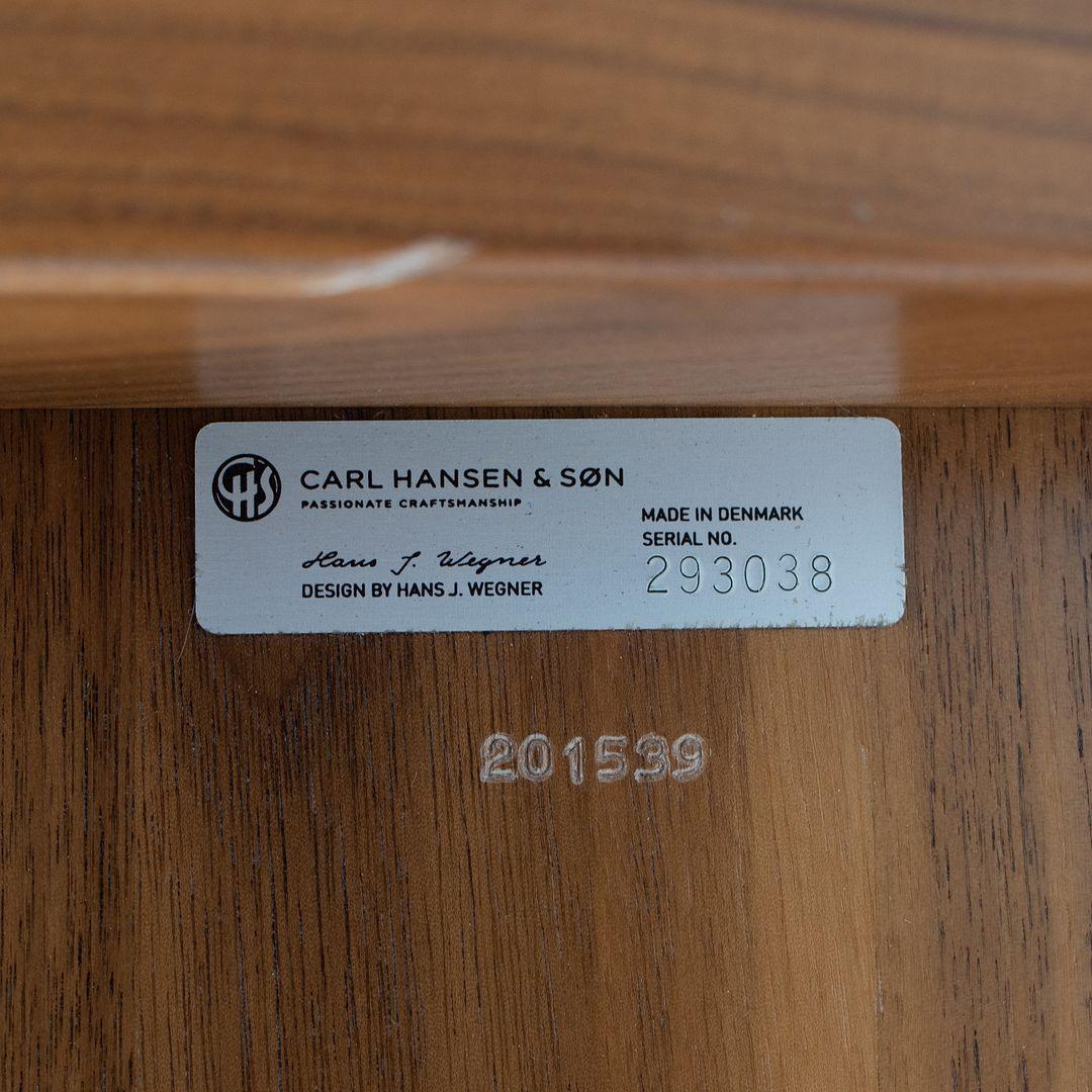 Modern 2021 Hans Wegner for Carl Hansen CH008 Lacquered Walnut 31 x 31 x 21 For Sale