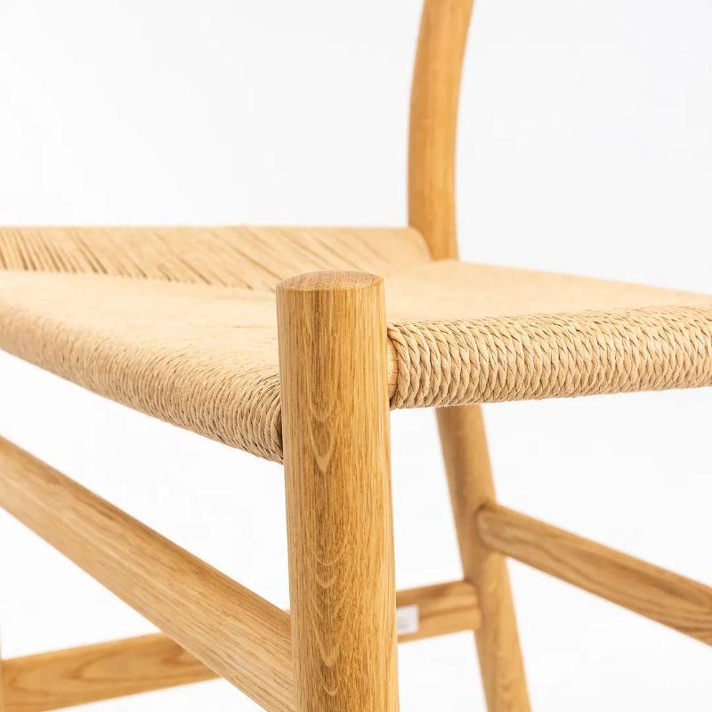 2021 Hans Wegner for Carl Hansen CH47 Dining Chair in Oak w/ Natural Papercord For Sale 5
