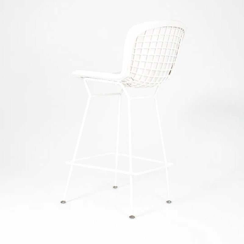 Modern 2021 Harry Bertoia for Knoll Counter Stool in White with Full Cover For Sale