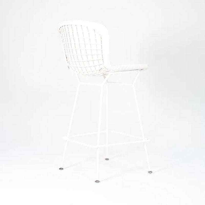 American 2021 Harry Bertoia for Knoll Counter Stool in White with Full Cover For Sale