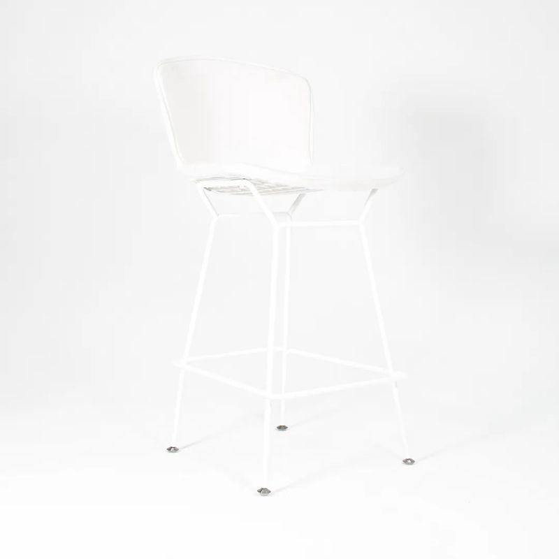 Contemporary 2021 Harry Bertoia for Knoll Counter Stool in White with Full Cover For Sale
