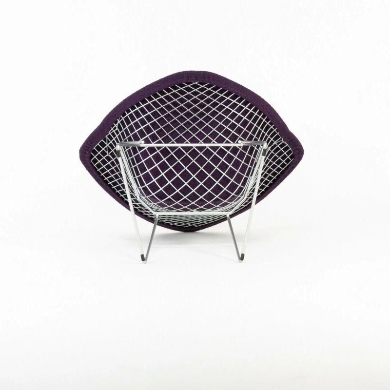 2021 Harry Bertoia for Knoll Diamond Chair with Full Iris Purple Boucle Cover 2