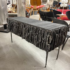 2021 James Bearden Brutalist Corinthian Cabinet in Plasma Carved Steel
