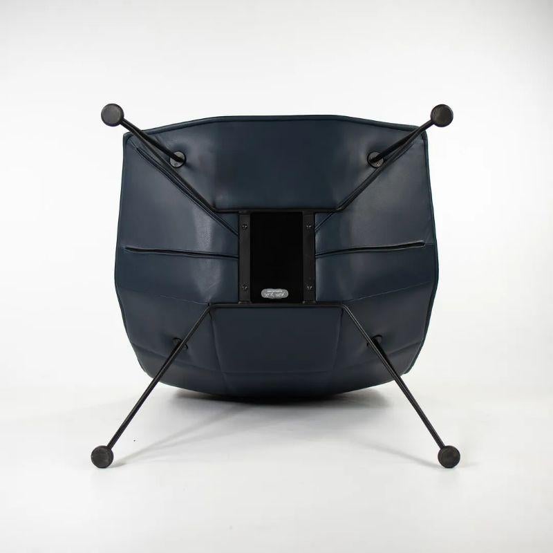 Chaise longue Jehs+Laub Wire pour Knoll Studio en cuir bleu marine foncé 2021 en vente 3