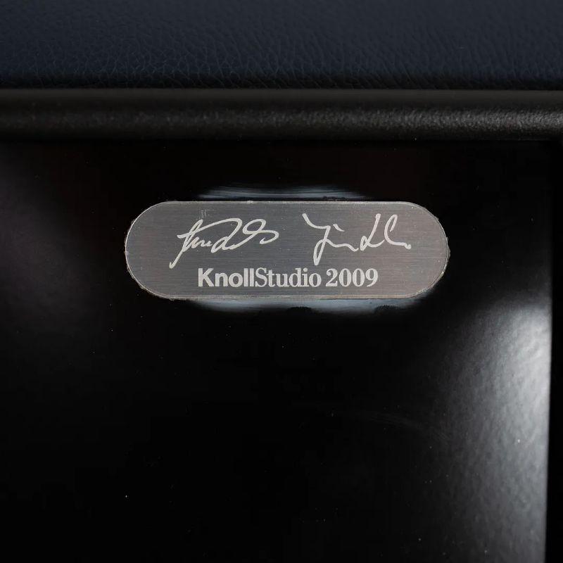 Chaise longue Jehs+Laub Wire pour Knoll Studio en cuir bleu marine foncé 2021 en vente 4