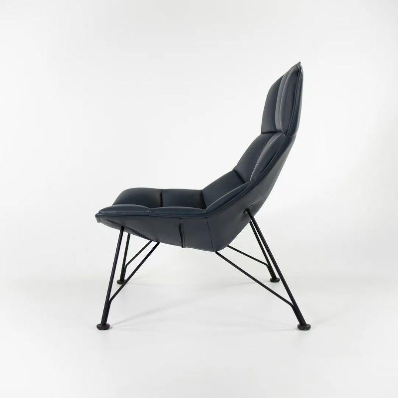 Chaise longue Jehs+Laub Wire pour Knoll Studio en cuir bleu marine foncé 2021 en vente 2