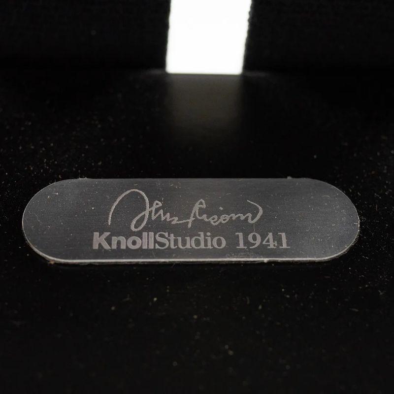 2021 Jens Risom für Knoll Risom Side Dining Chair Ebonisiertes Ahornholz & Schwarzes Gurtband im Angebot 3
