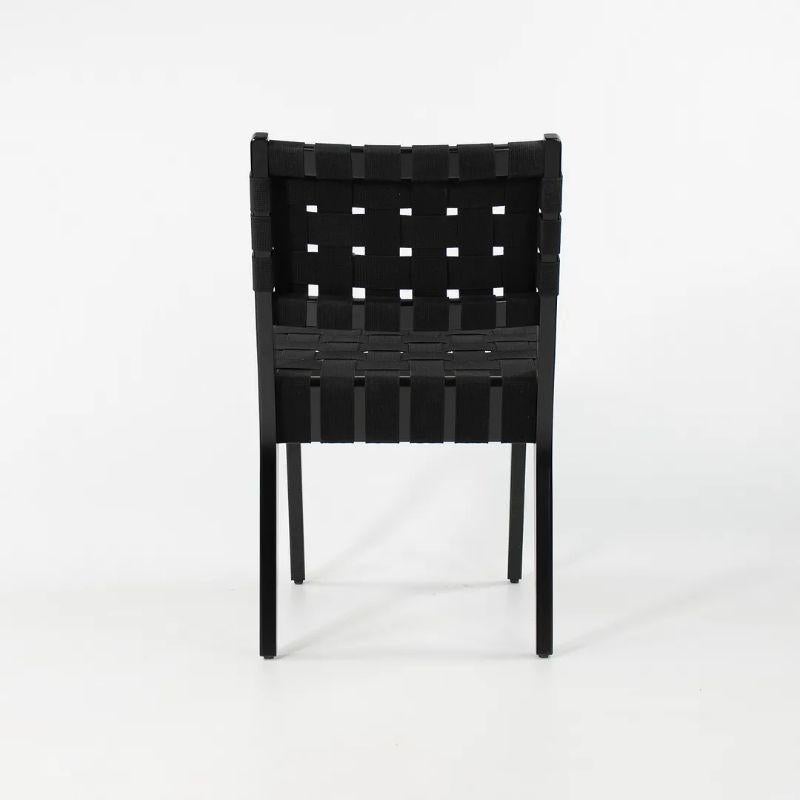 American 2021 Jens Risom for Knoll Risom Side Dining Chair Ebonized Maple & Black Webbing For Sale