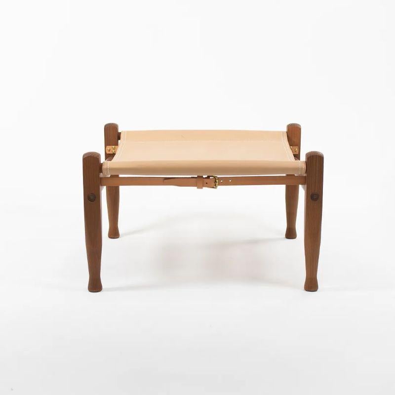 Danish 2021 KK97170 Safari Footstool by Kaare / Esben Klint for Carl Hansen in Leather For Sale