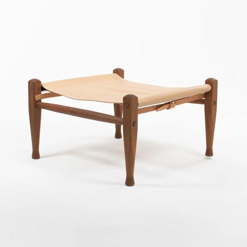2021 KK97170 Safari Footstool by Kaare / Esben Klint for Carl Hansen in Leather For Sale 2