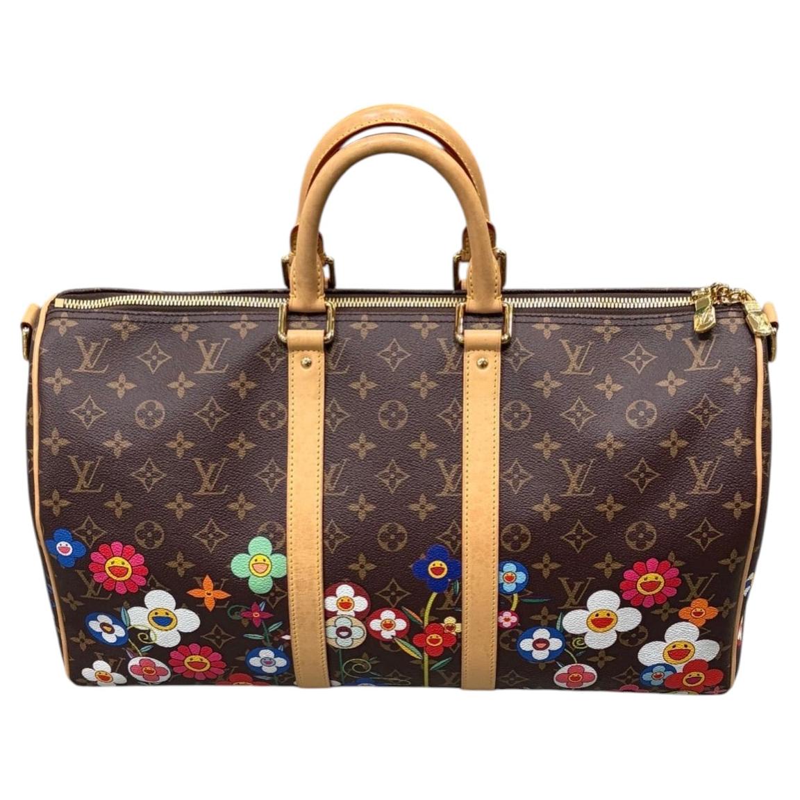 Keepall Bandoulière 45 con monogramma Louis Vuitton x Takashi Murakami del 2021