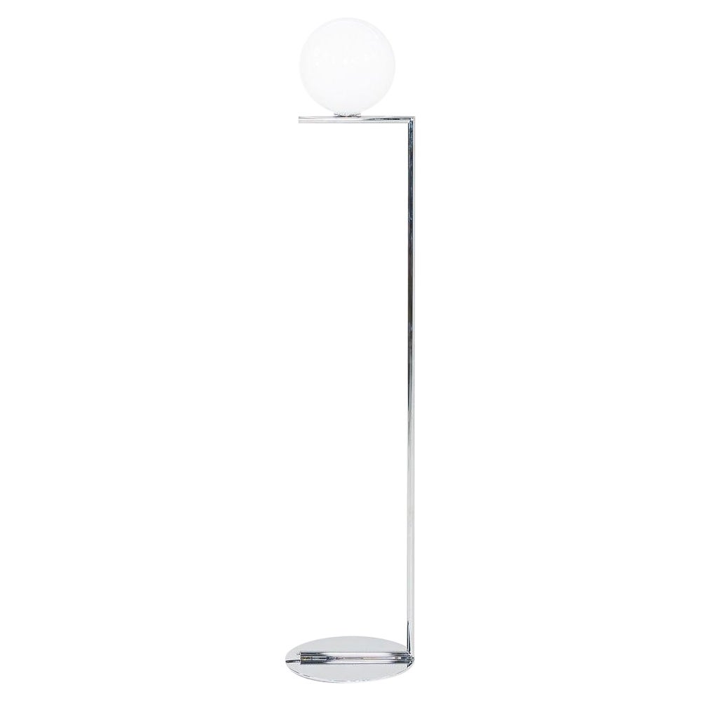 2021 Michael Anastassiades for Flos IC Floor Lamp in Chrome and Glass For Sale
