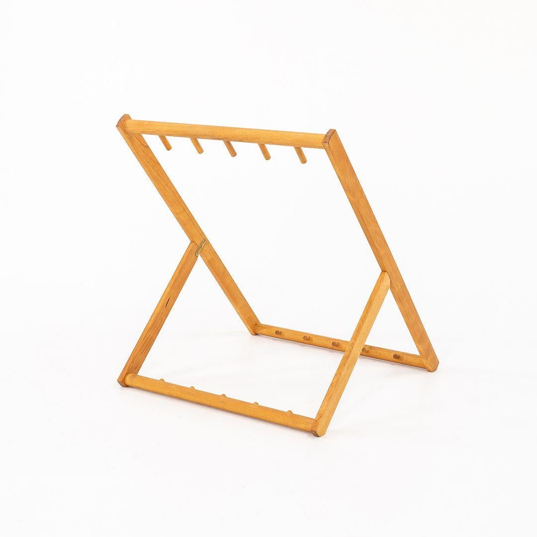 2021 Mogens Koch & Carl Hansen MK99201 Beech Oil Stand For Folding Chairs In Excellent Condition For Sale In Philadelphia, PA