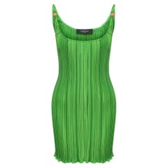 S/S 2021 New VERSACE GREEN SEASHELL MINI DRESS 38 - 2