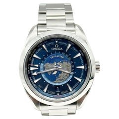 2021 Omega 220.10.43.22.03.001 Seamaster Aqua Terra GMT Worldtimer Box Paper