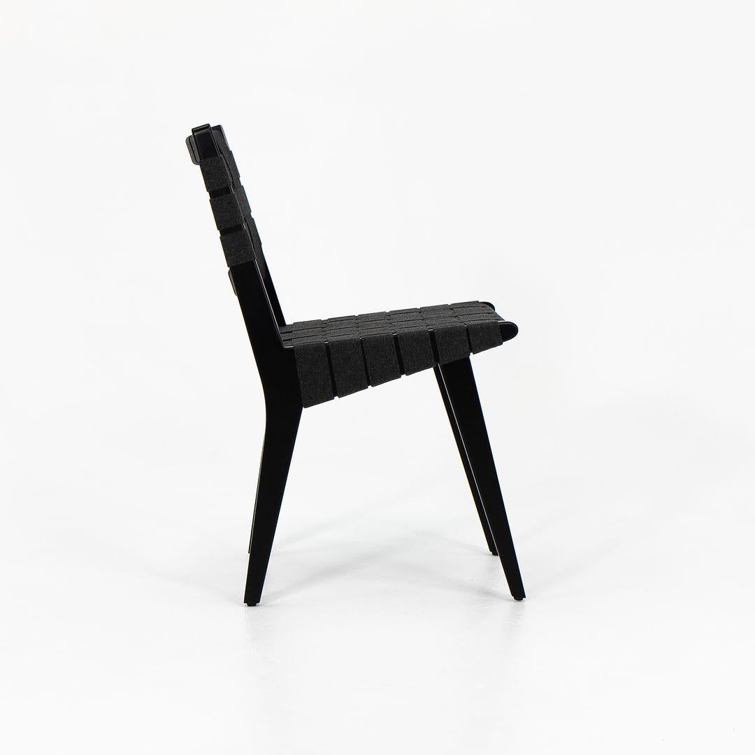 2021 Pair of Knoll Risom Side Chairs w/ Ebonized Maple Wood Frame, Model 666C-WB For Sale 5
